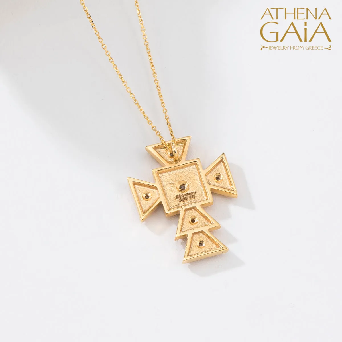 Geometric Square Triangle Latin Necklace