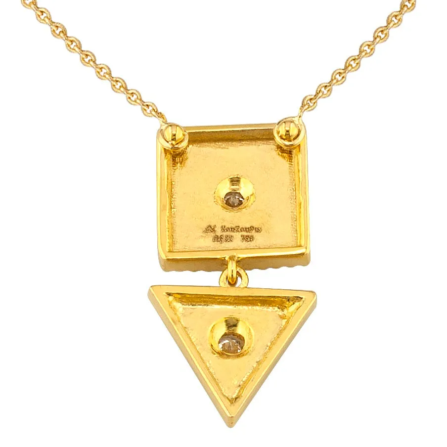 Geometric Square Triangle Necklace