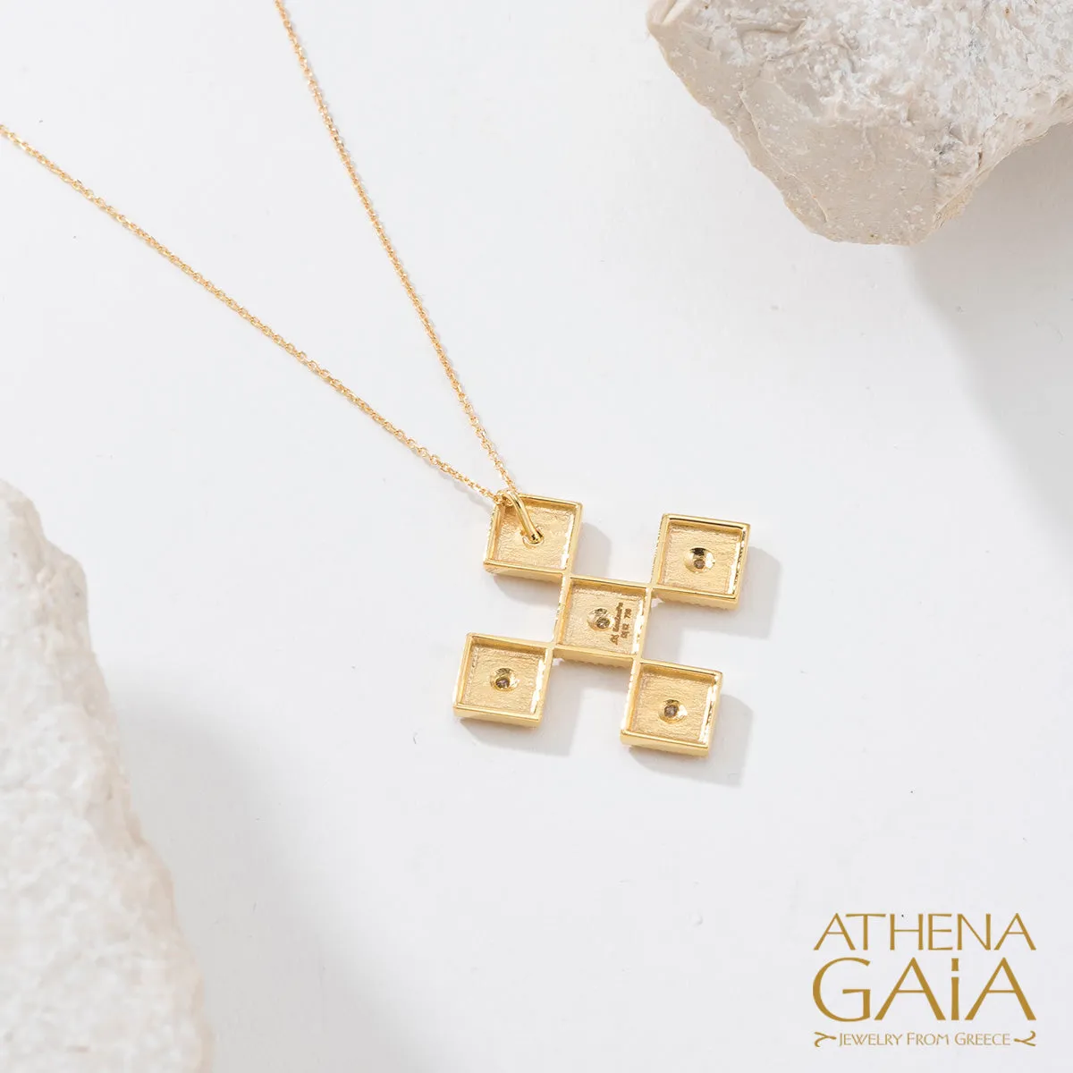 Geometric Squares Greek Cross