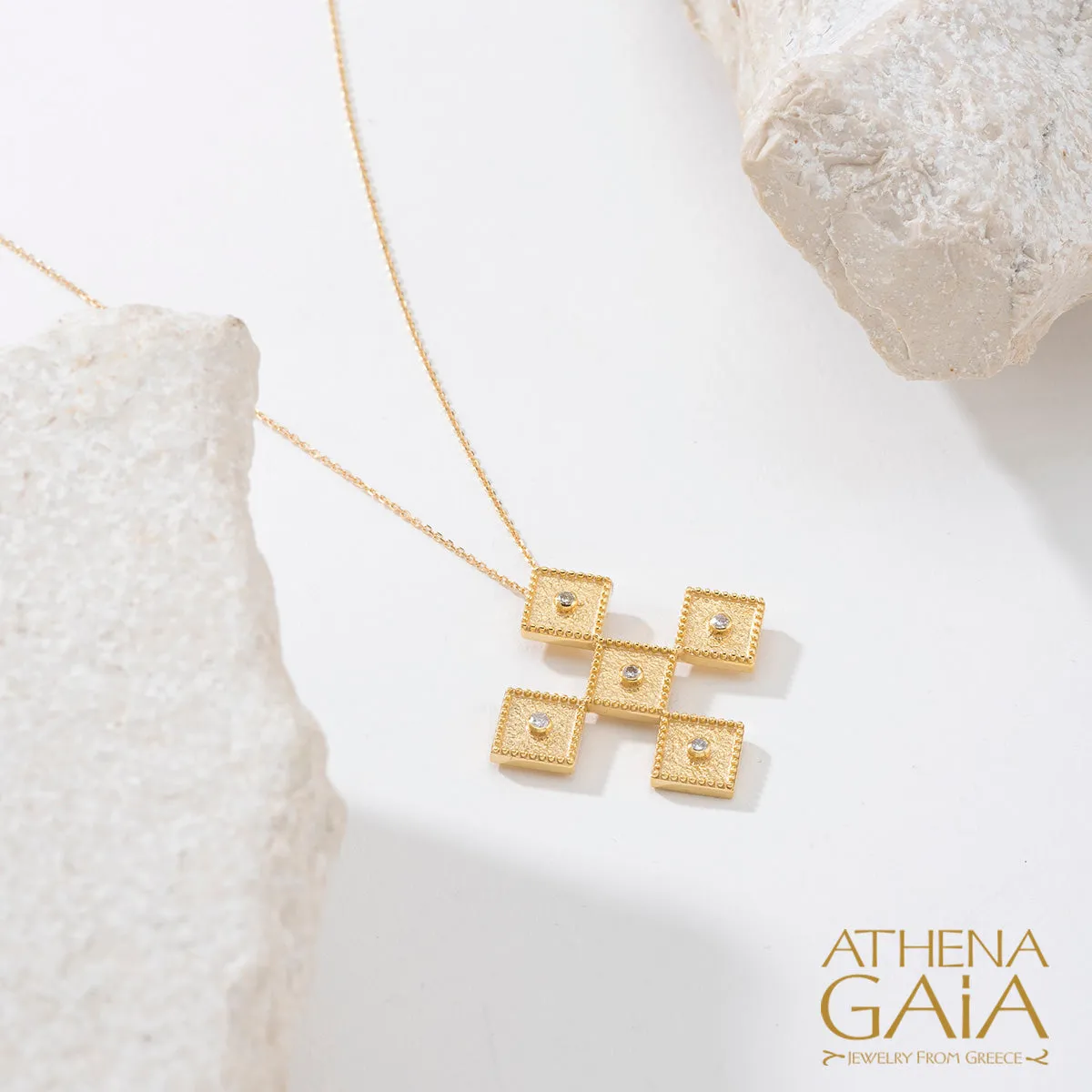 Geometric Squares Greek Cross