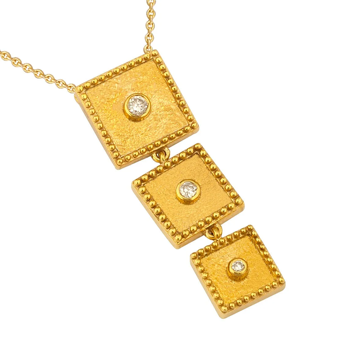Geometric Squares Necklace