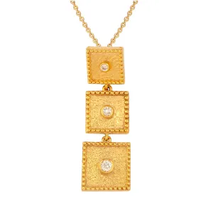 Geometric Squares Necklace