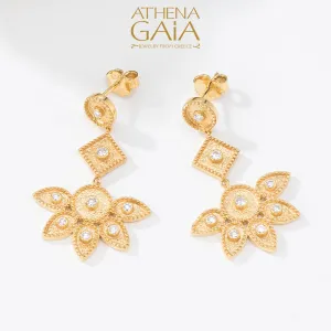 Geometric Sundown Chandelier Earrings