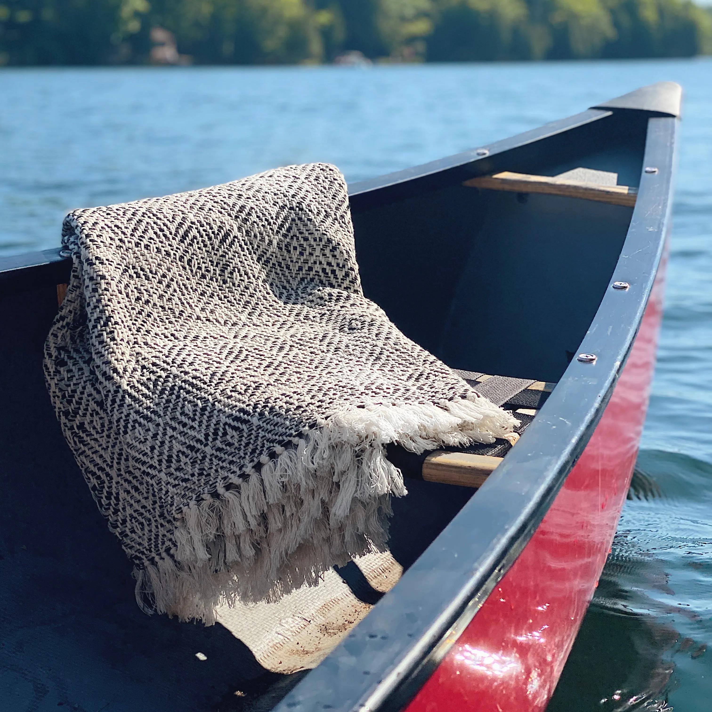 Geometric Tassel Throw