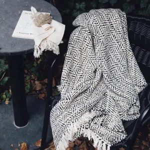 Geometric Tassel Throw