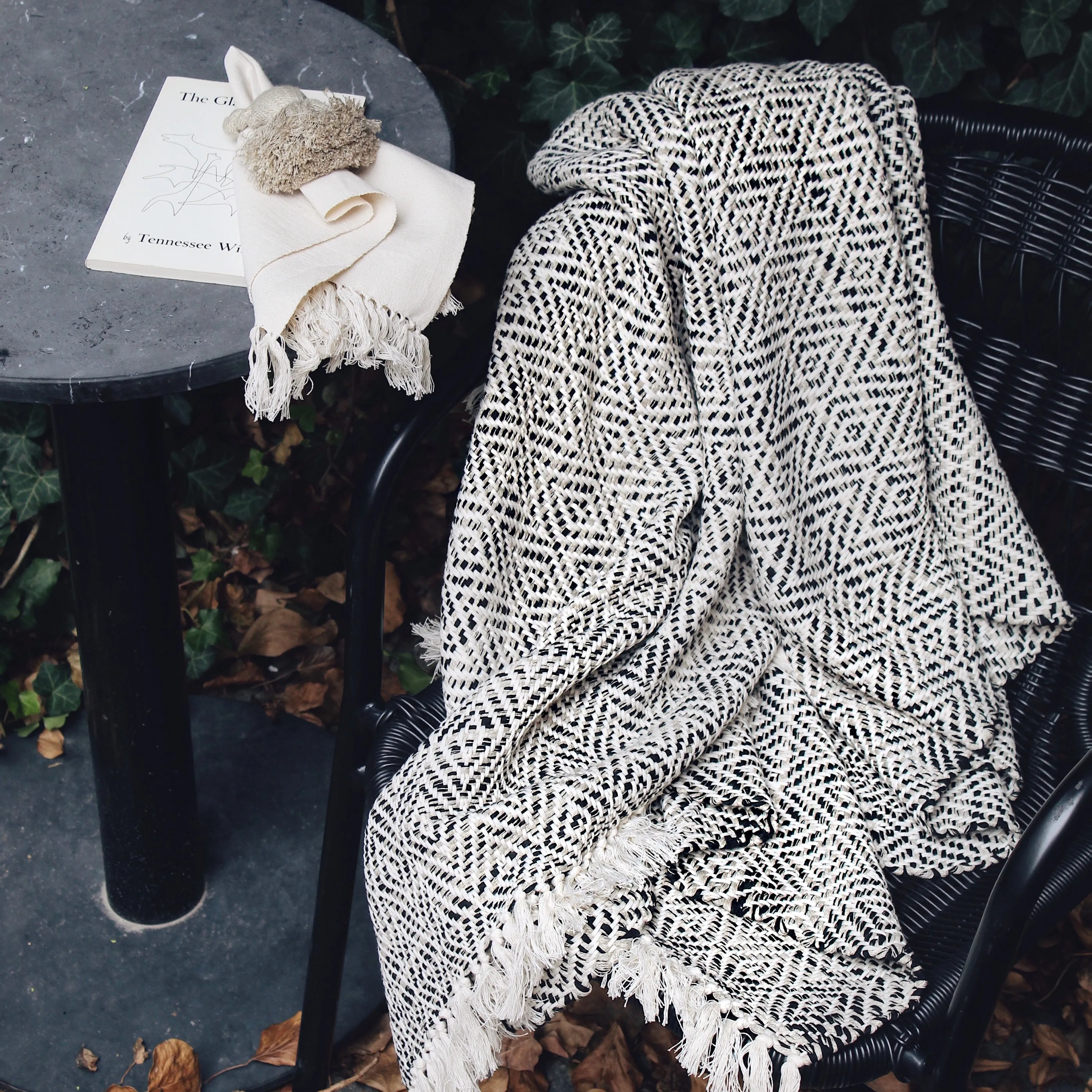 Geometric Tassel Throw