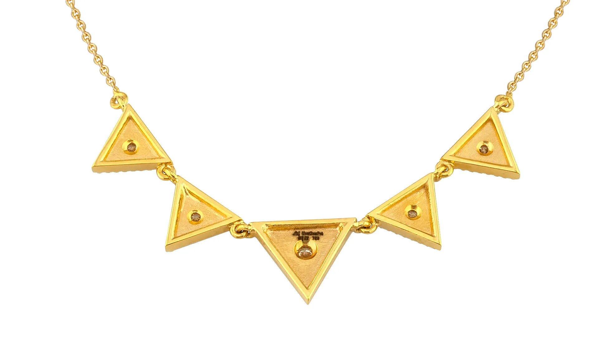Geometric Triangle Row Necklace