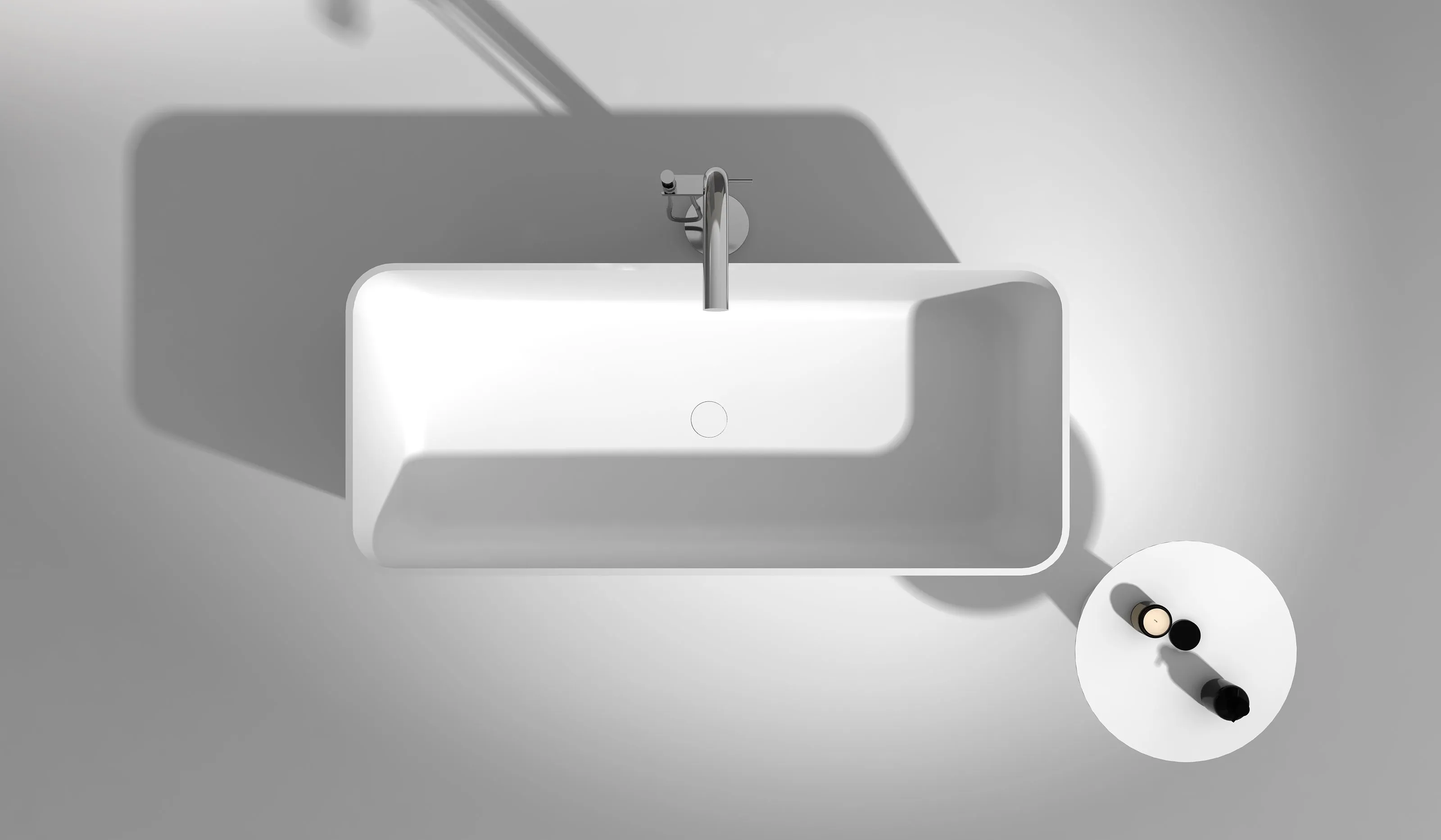 Gia Small Rectangle Stone Bath - 1500mm - G65180