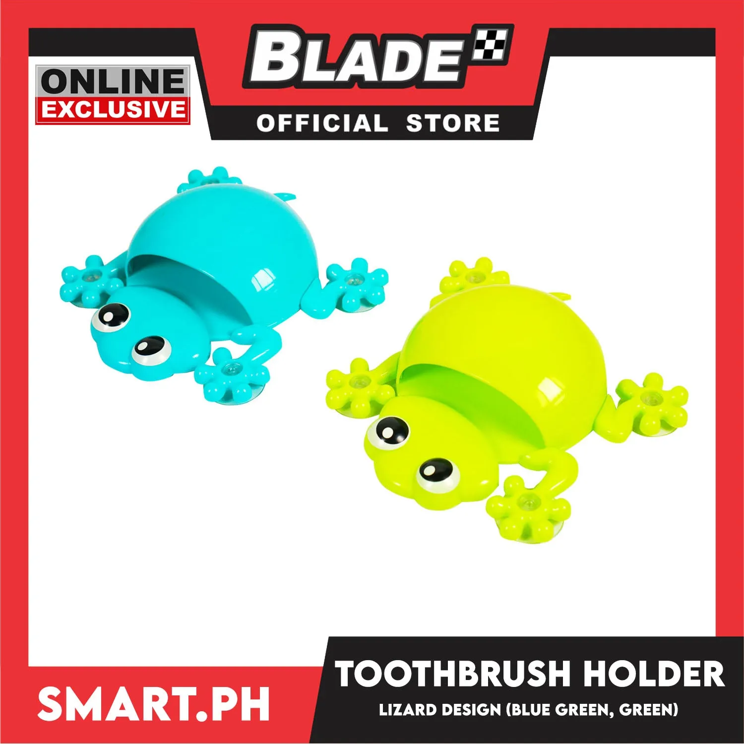 Gifts Toothbrush Holder With Suction Lizard Design RB237 (Assorted Colors)