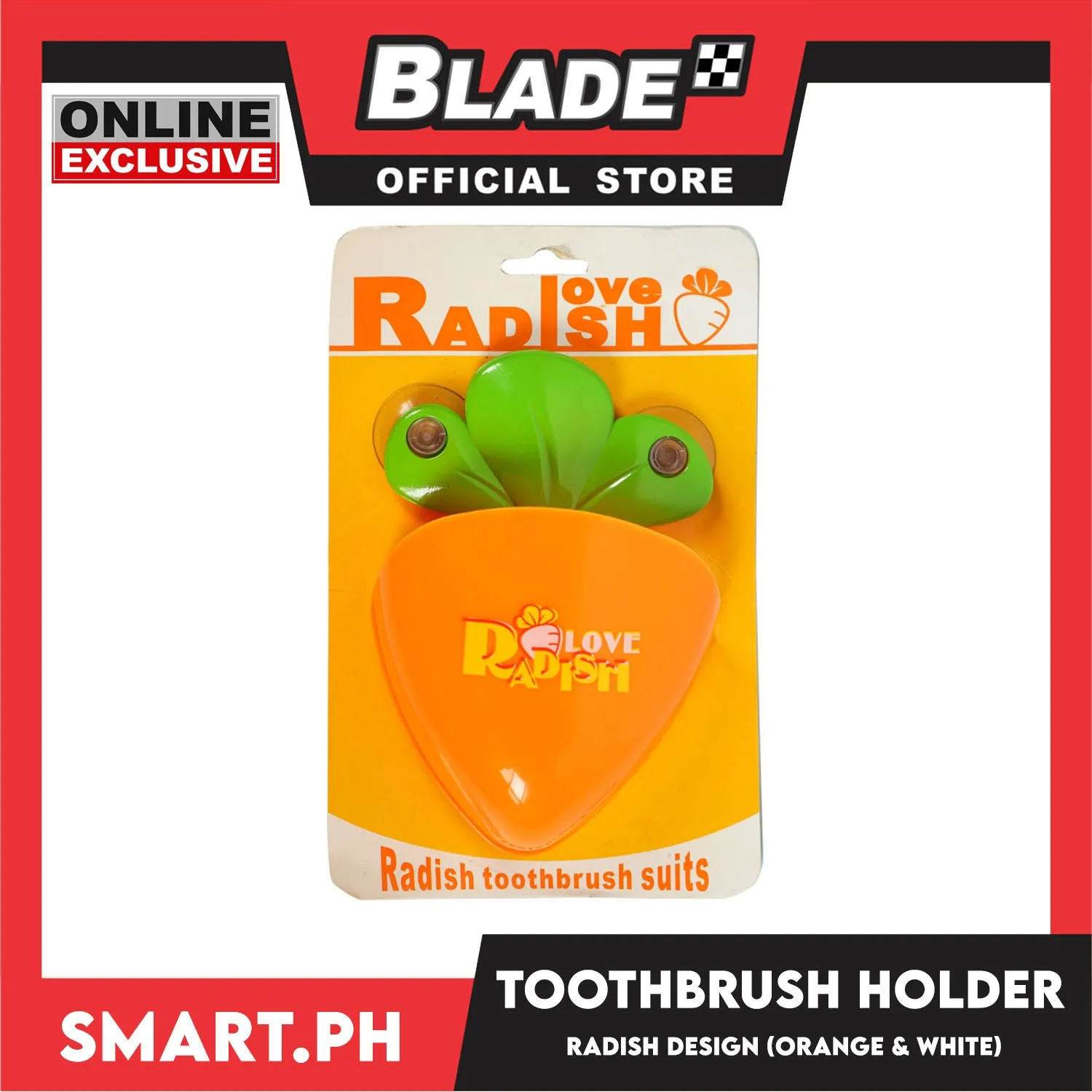 Gifts Toothbrush Holder With Suction Radish Design RB215 (Assorted Designs and Colors)