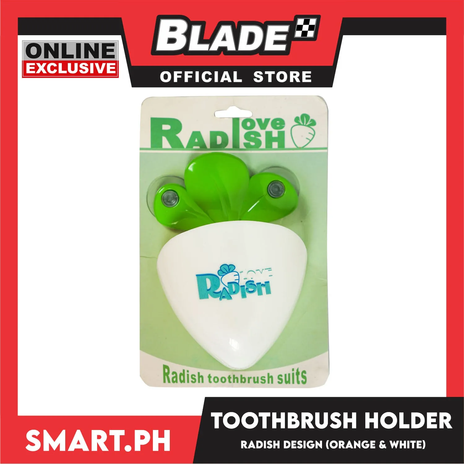 Gifts Toothbrush Holder With Suction Radish Design RB215 (Assorted Designs and Colors)
