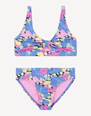 Girls Outline Floral Bikini Set