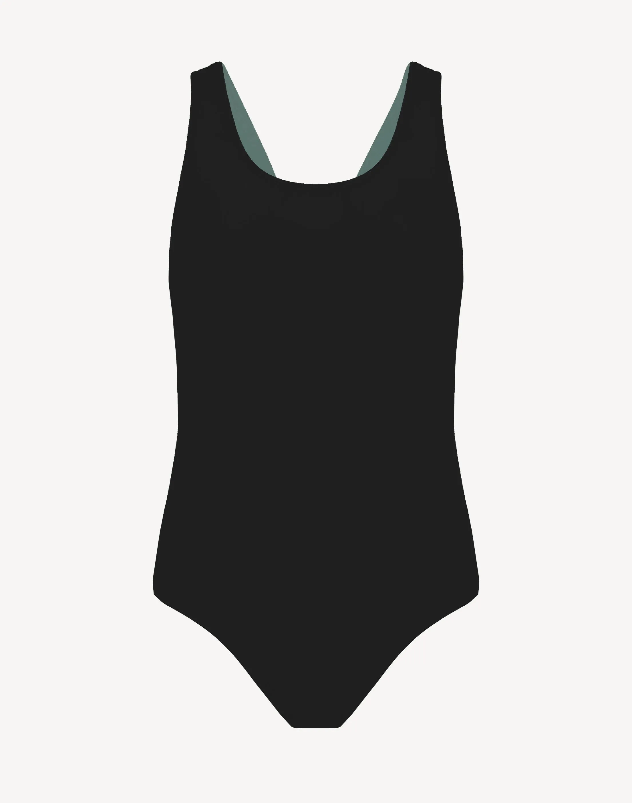 Girls Solid Vaporback Poly One Piece