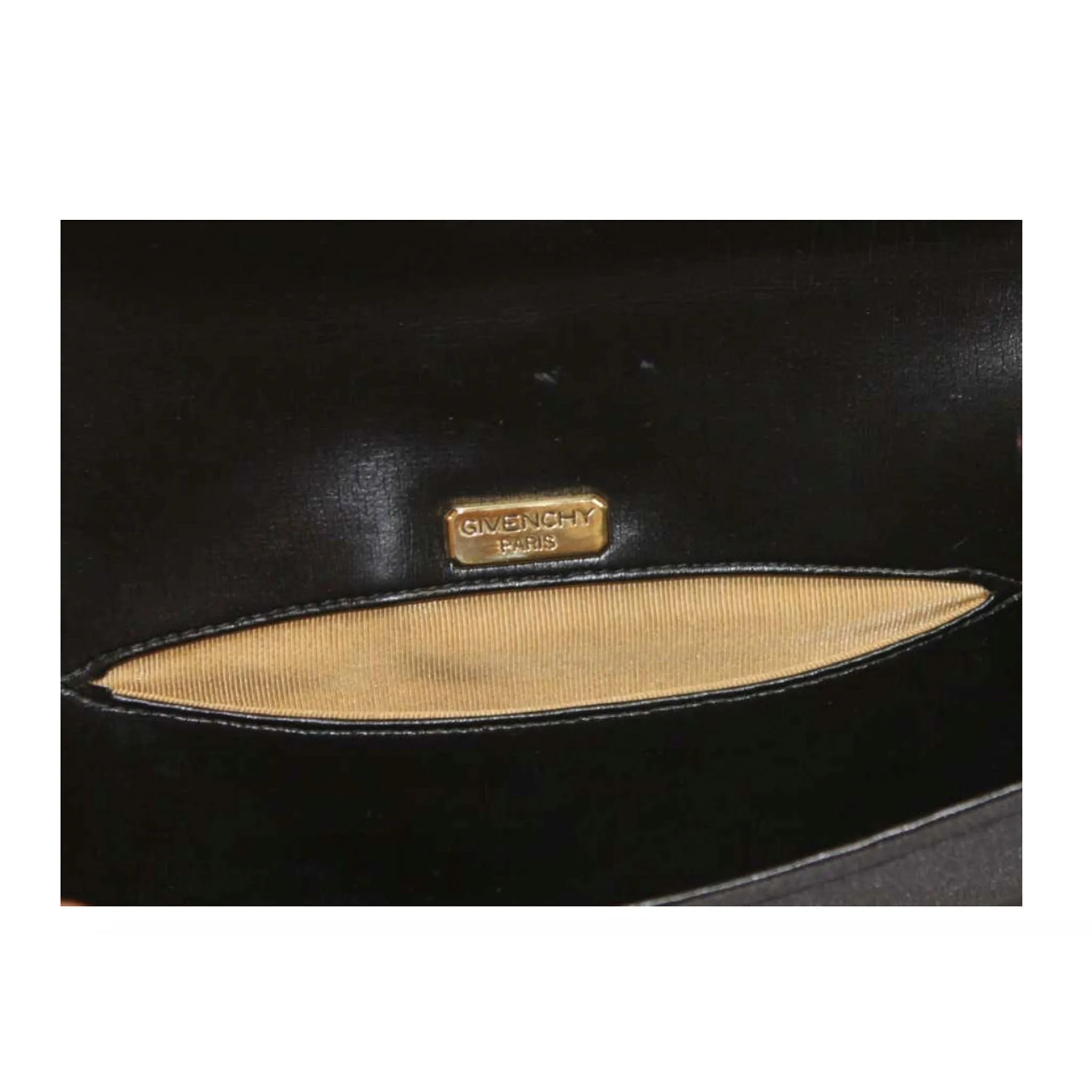 GIVENCHY Paris Black Clutch with Rhinestones