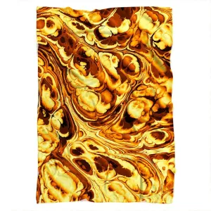 Gold Abstract Painting Blanket