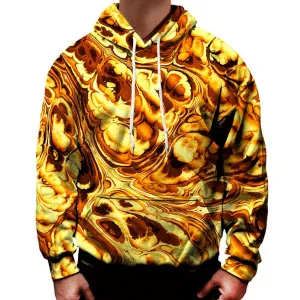 Gold Abstract Painting Hoodie