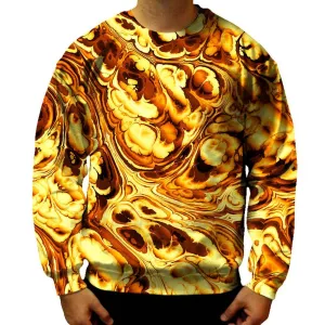 Gold Abstract Painting Sweatshirt