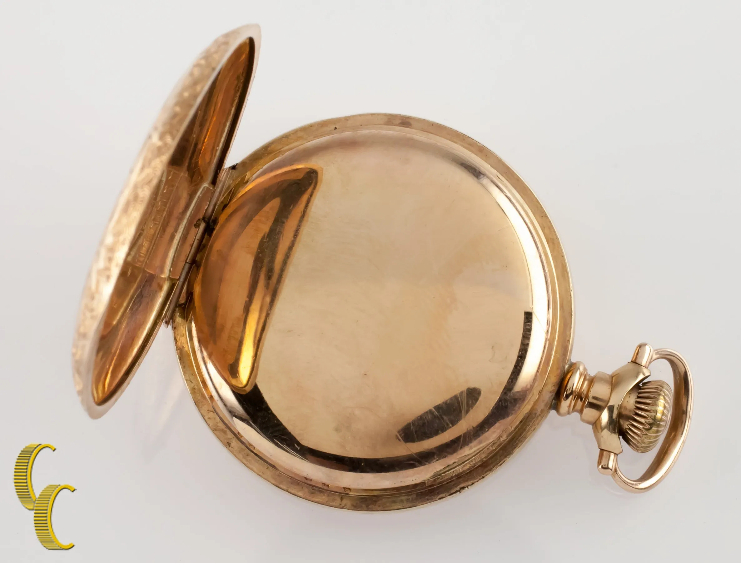 Gold-Filled Antique Lady Waltham Full Hunter Pocket Watch 0S 16J 1906