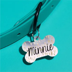 Gold Foil Fleck Pet ID Tag