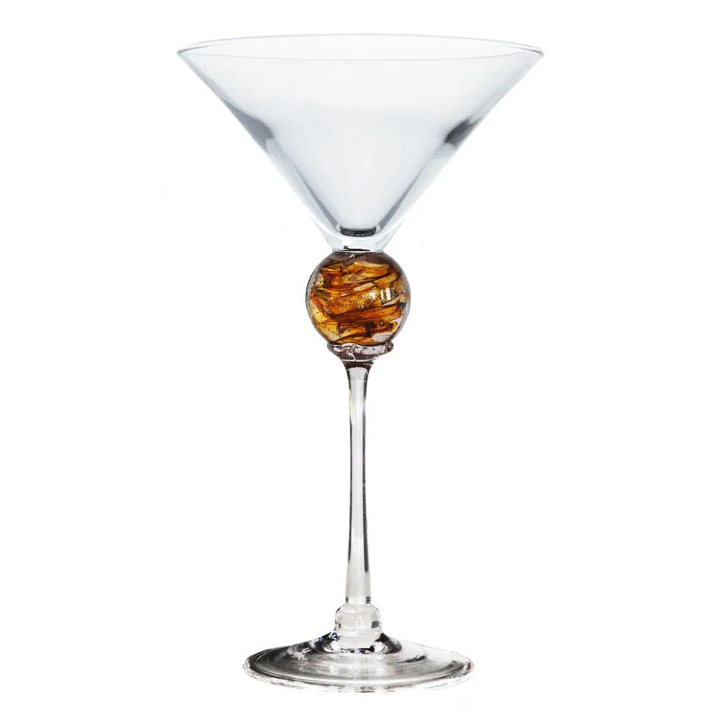 Gold Planet Martini Glass