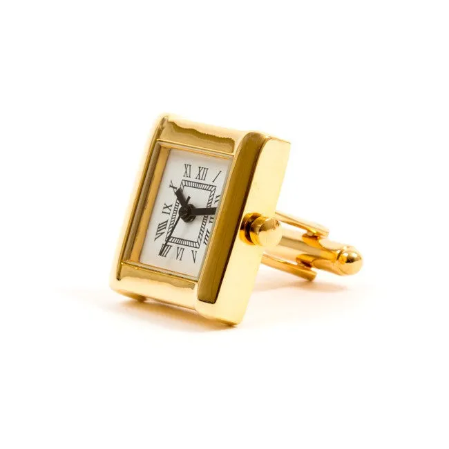 Gold Square Watch Cufflinks