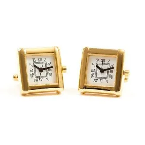 Gold Square Watch Cufflinks