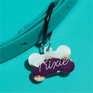 Gold Tipped Pet ID Tag