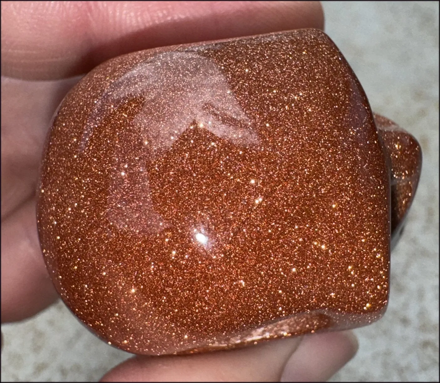 Goldstone CRYSTAL SKULL - Energizing, Stabilizing - with Synergy 12  yrs