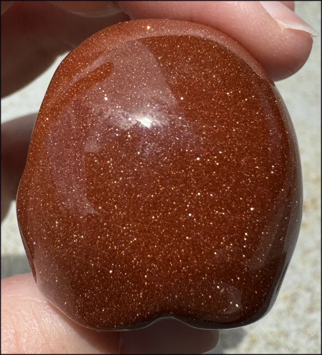 Goldstone CRYSTAL SKULL - Energizing, Stabilizing - with Synergy 12  yrs