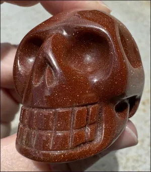 Goldstone CRYSTAL SKULL - Energizing, Stabilizing - with Synergy 12  yrs