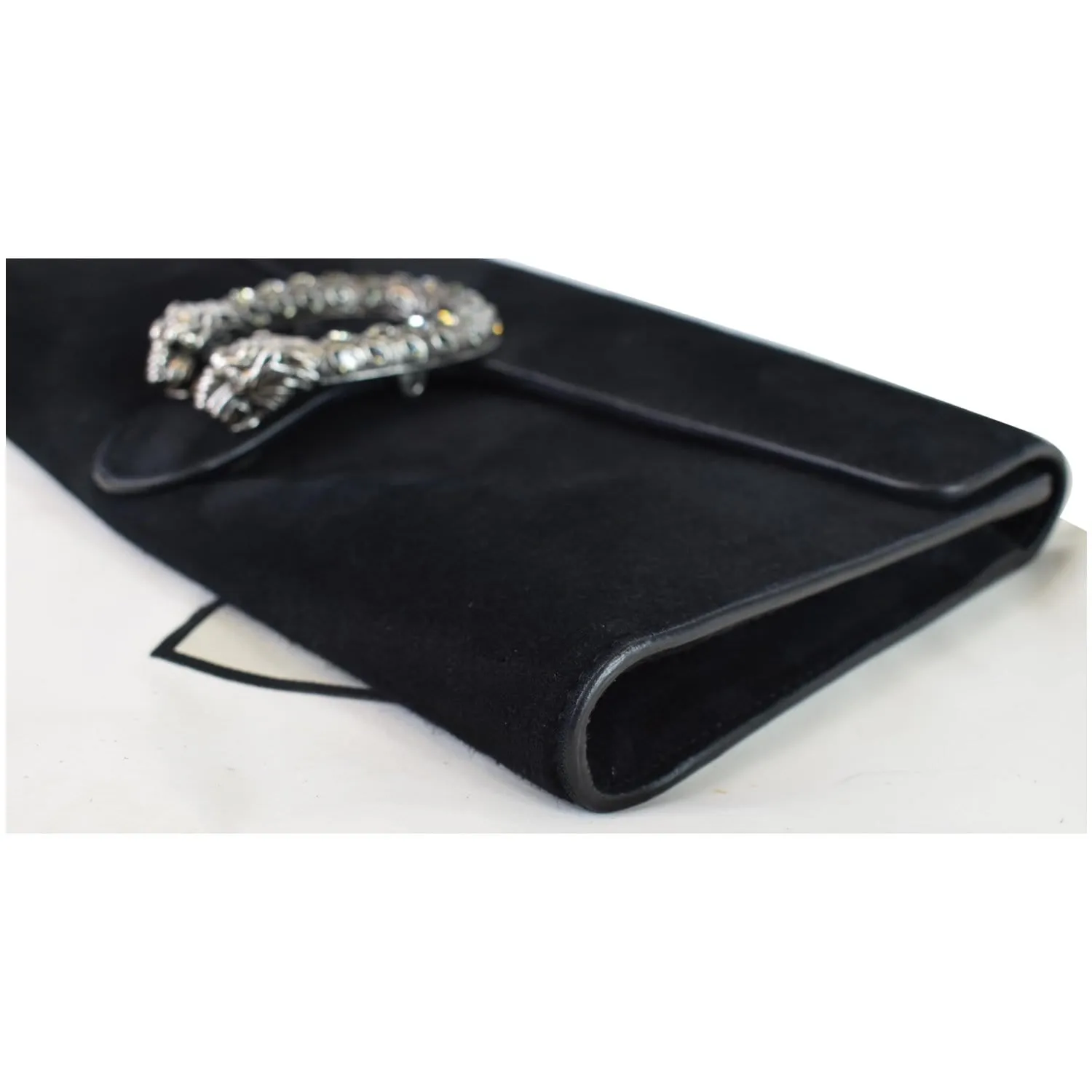 GUCCI Dionysus Small Velvet Clutch Bag Black 425250