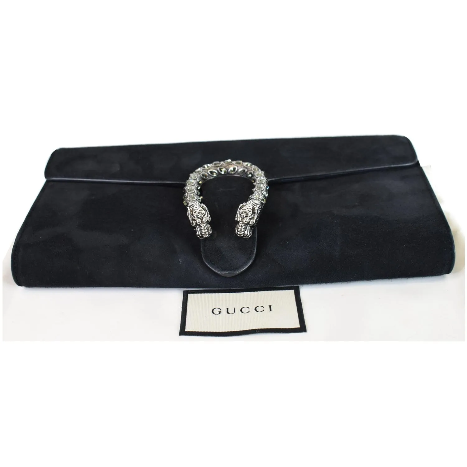 GUCCI Dionysus Small Velvet Clutch Bag Black 425250