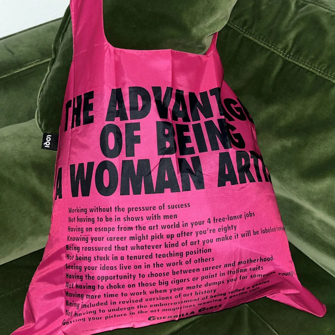 Guerilla Girls "The Advantage of Being A Woman Artist" Bag