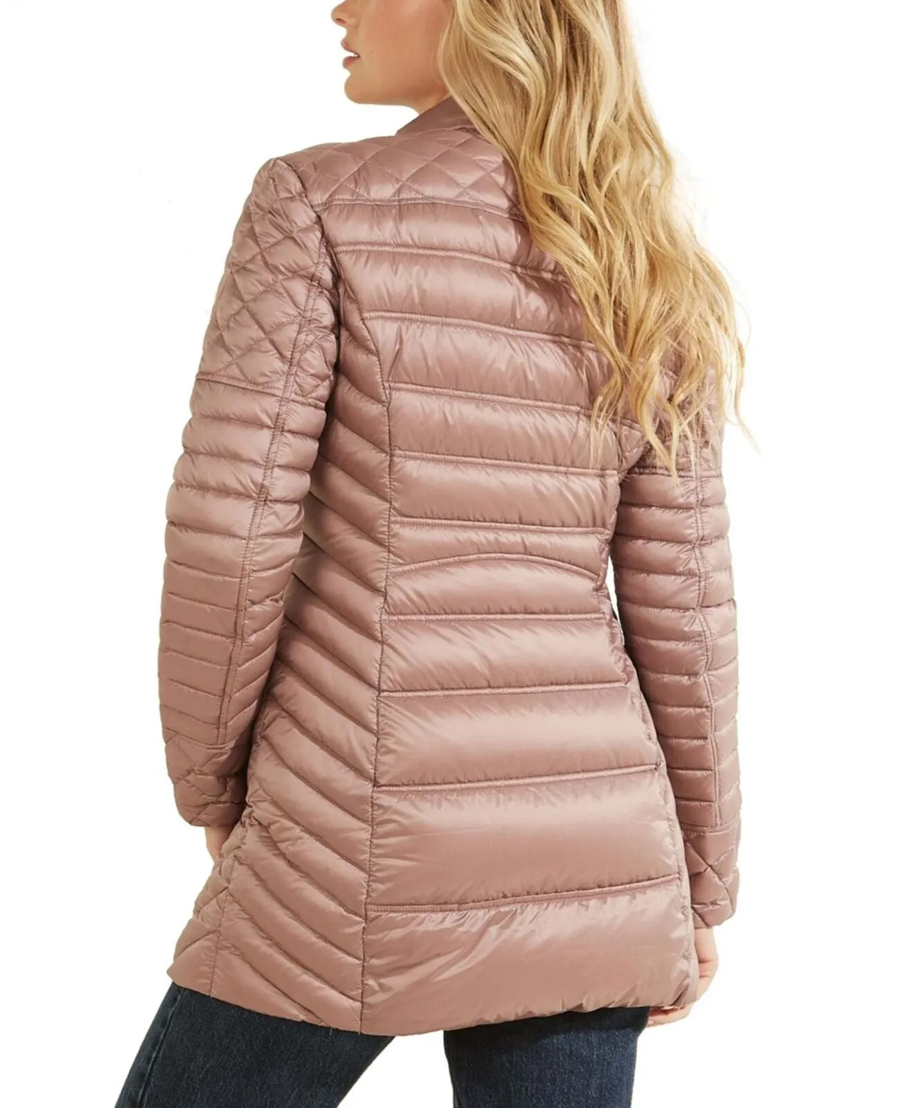 Guess Womens Packable Natasha Quilted Jacket W2RL25WEGN0