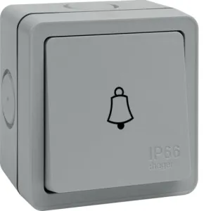 Hager WXPPS12B Sollysta Weatherproof IP66 10AX 1G Bell Push Switch