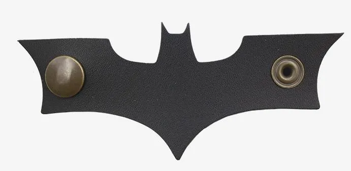 Handmade Leather BatMan Cord Organizer Earbud Case Personalized Monogrammed Gift Custom Wallet Women Cord Taco