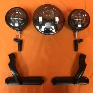 Harley Davidson Black 4.5" Auxiliary Spot Fog Light For Harley Electra Street Glide FLHX FLH