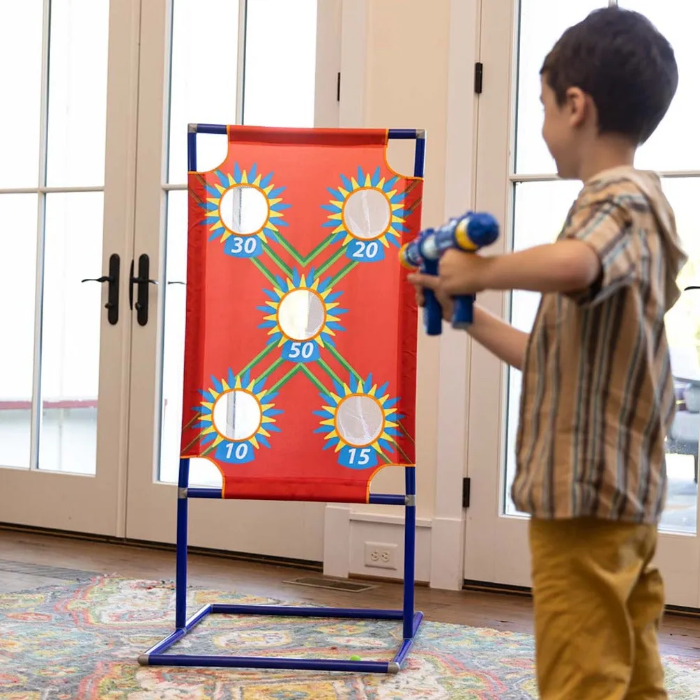 Hearthsong Target Blaster Game Set with Two Blasters & 24 Foam Balls