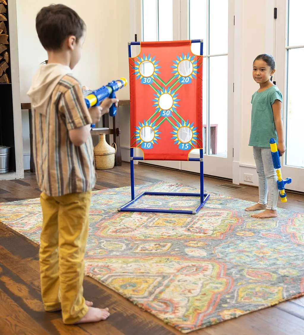 Hearthsong Target Blaster Game Set with Two Blasters & 24 Foam Balls