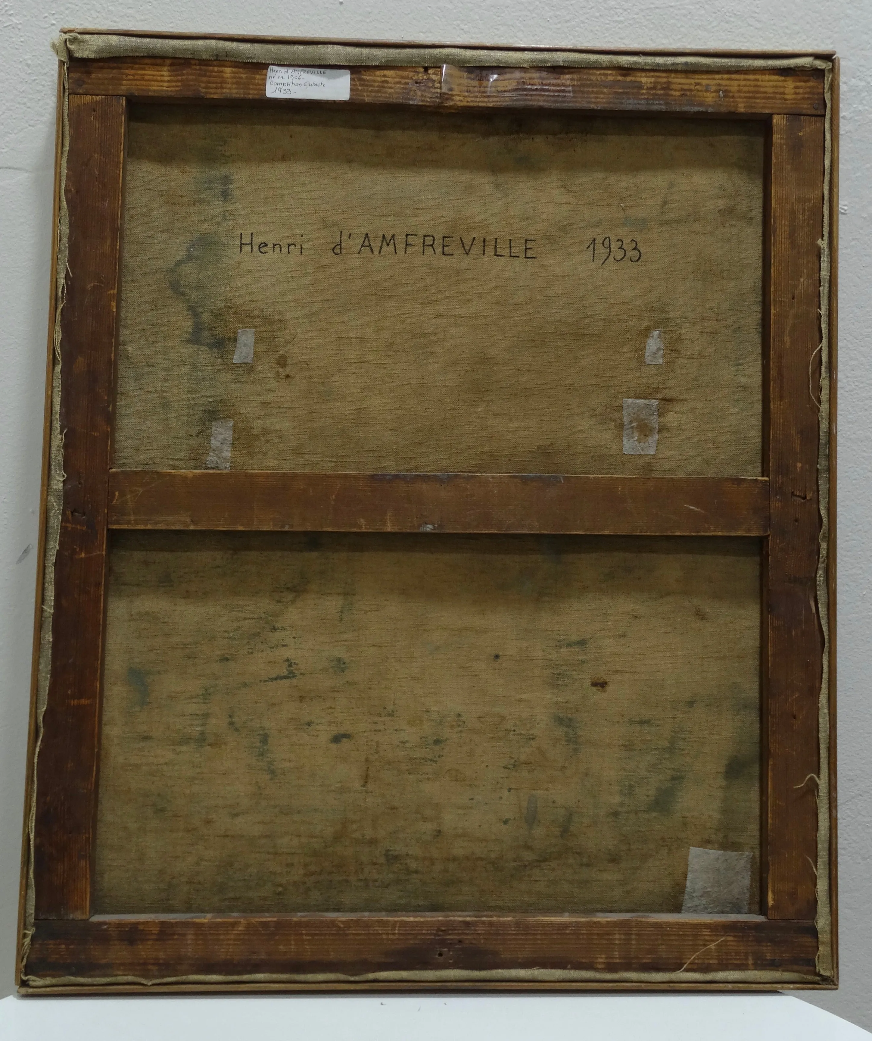 Henri d’Amfreville 1933 Signed Abstract Oil Painting