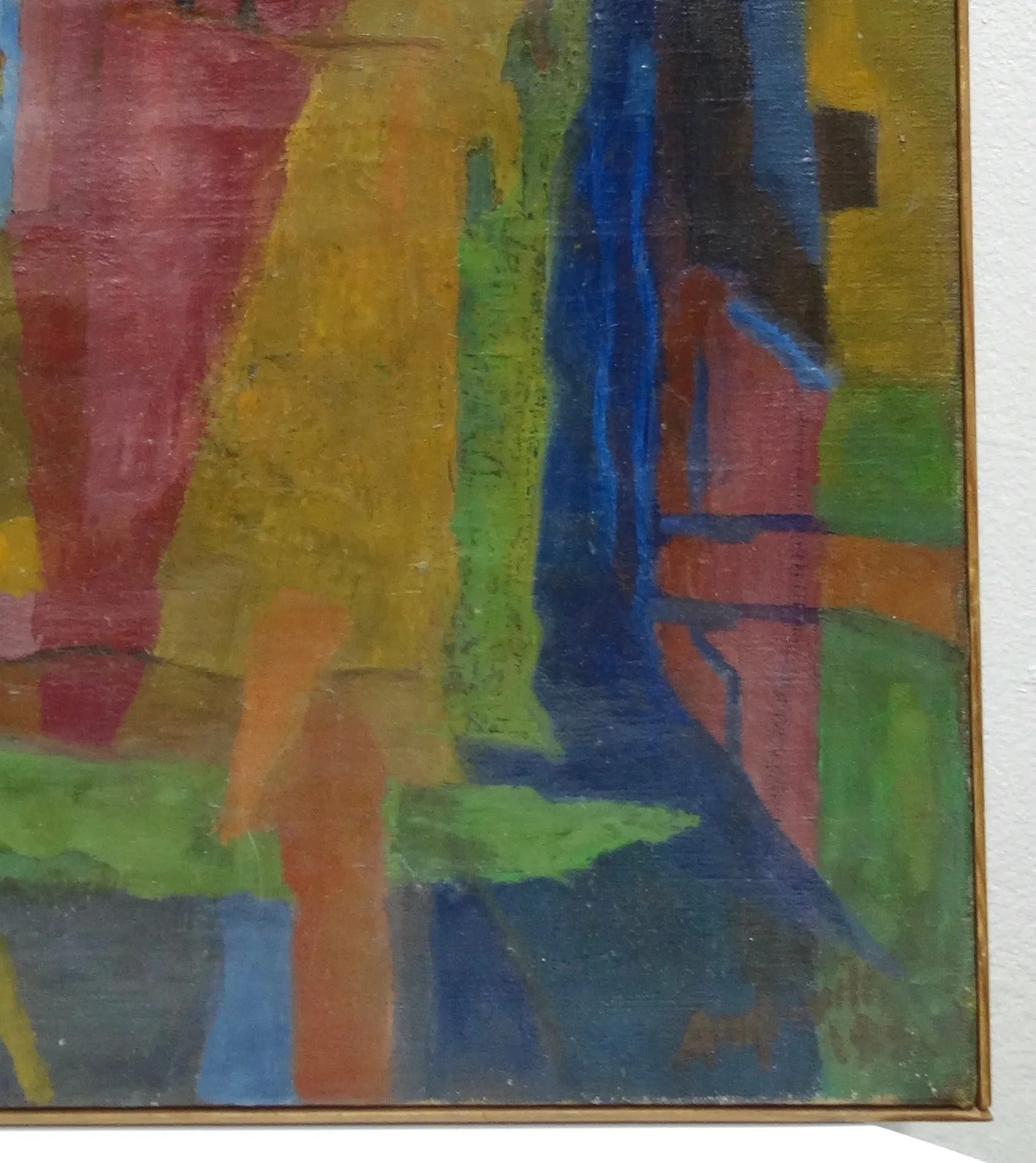 Henri d’Amfreville 1933 Signed Abstract Oil Painting