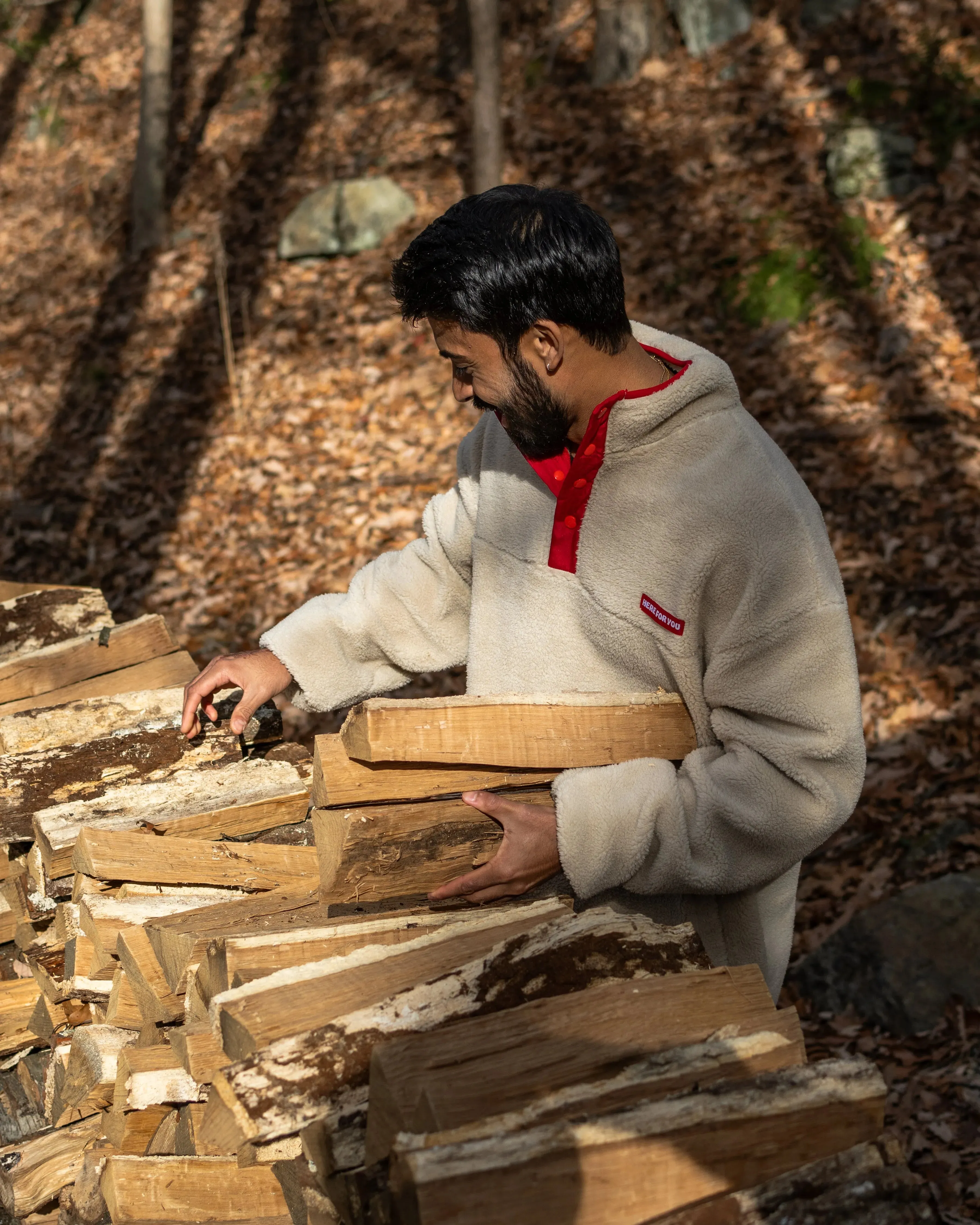 Here For You Sand Sherpa Pullover