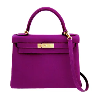 Hermes Anemone 28cm Retourne Kelly GHW