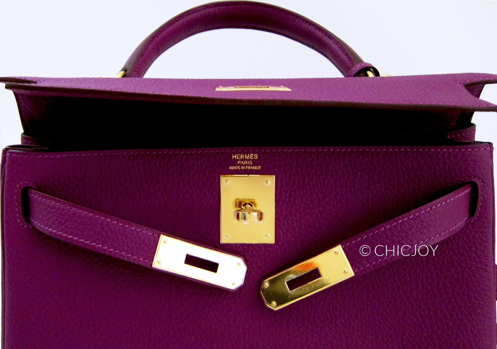 Hermes Anemone 28cm Retourne Kelly GHW