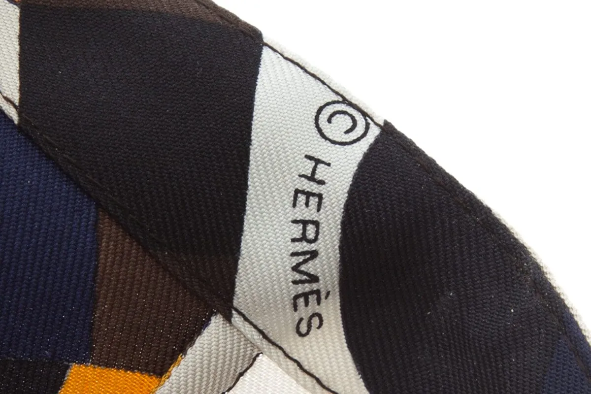 Hermès Multicolor Geometric Silk Handbag