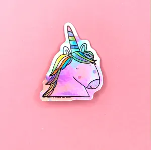 Holographic Unicorn Vinyl Sticker (Ami   Emme Collab)