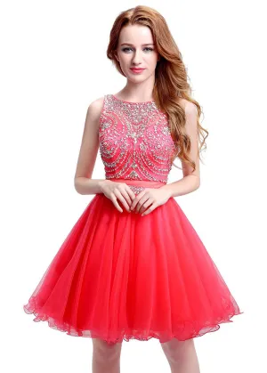 Homecoming Dress With Beadings