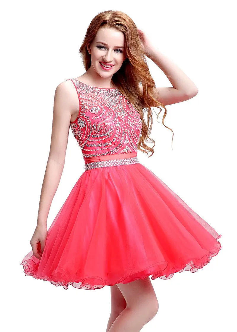 Homecoming Dress With Beadings