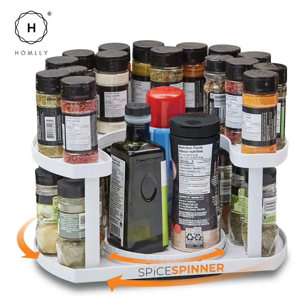 Homlly Spice Spinner Organizer Turntable Rack