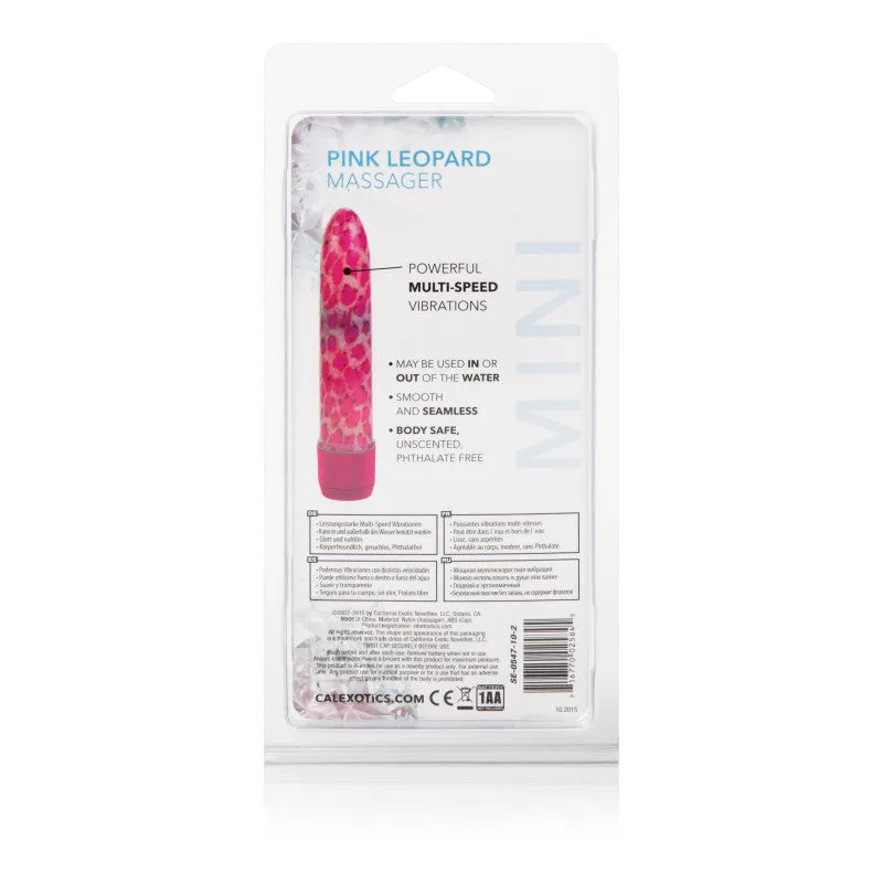 Houstons Pink Leopard Massager 4.5in